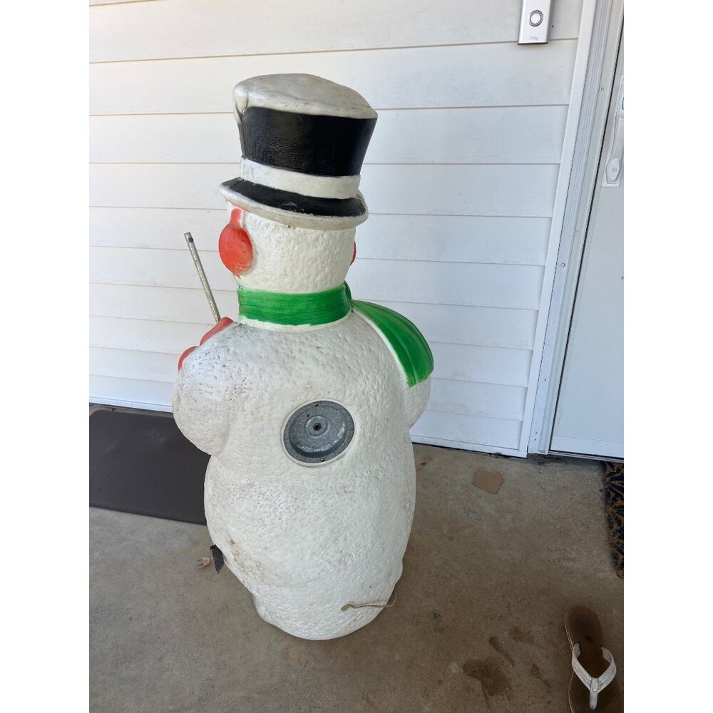 Vintage Empire Snowman Blow Mold Light-Up Holiday Lawn Decoration 40 Inches Tall - Picture 4 of 4